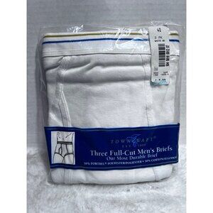 TownCraft full-Cut men’s briefs white 3 pack size 40